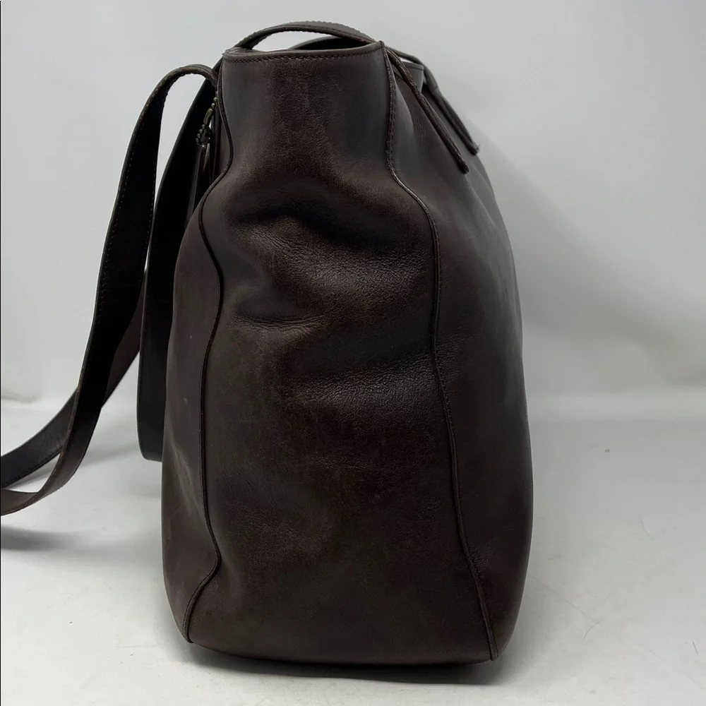 VINTAGE COACH 1997 LEGACY ZIPPER TOP TOTE CALFSKIN LEATHER MADE IN ITALY - Picture 7 of 17